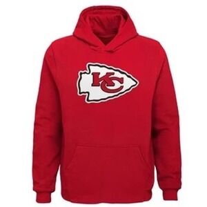 OTS Kansas City Chefs L Large Hoodie Sweatshirt NFL Football‎ Red Performance